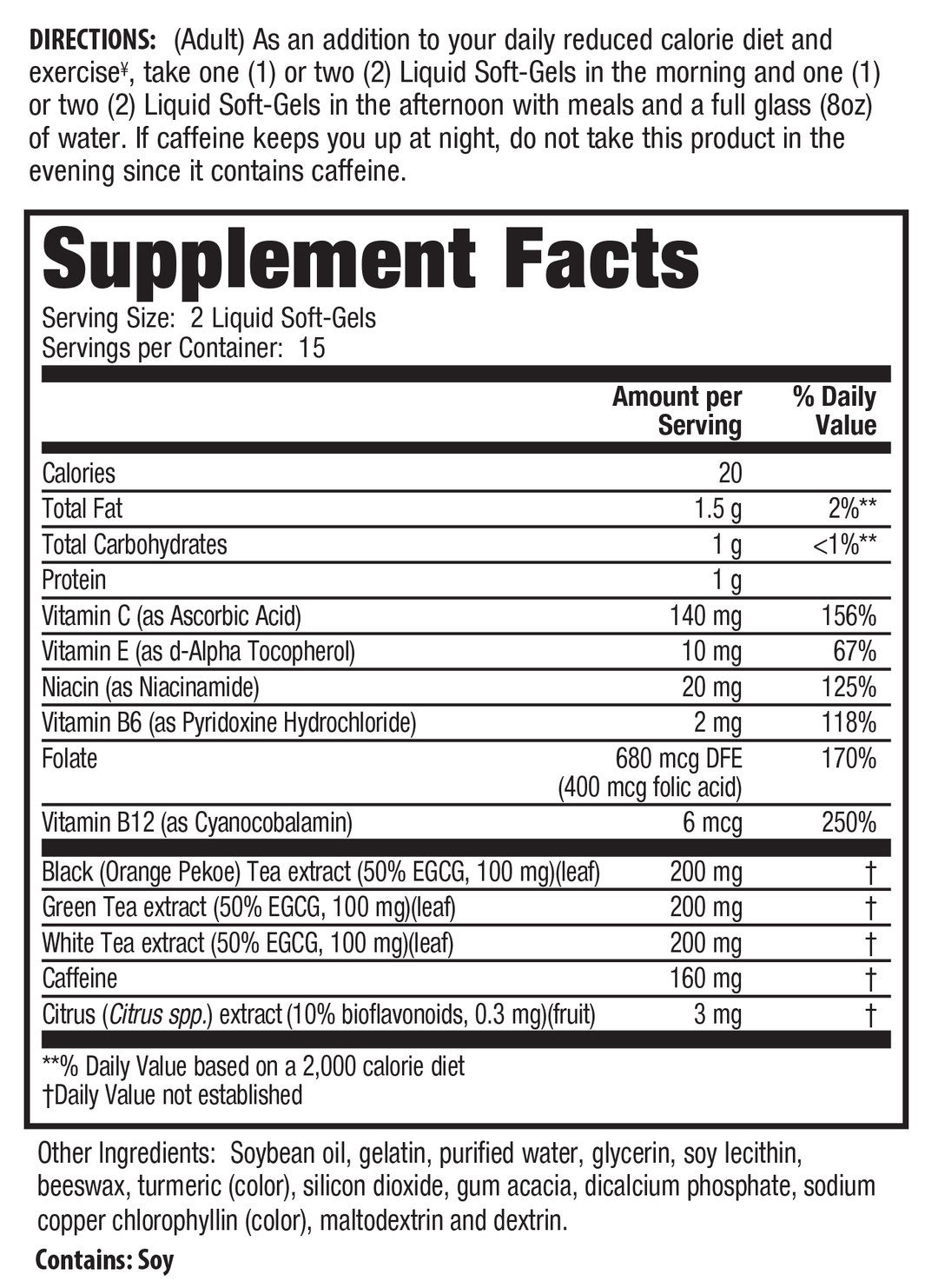 Applied Nutrition | Green Tea Triple Fat Burner
